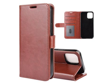 Carcasa PU caballo Enojado con apoyo marrom por Apple iPhone 12 Max 6.1