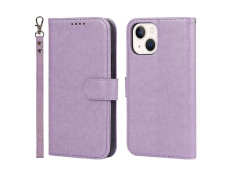 Funda PU costura cortada púrpura por iPhone 13 mini 5.4