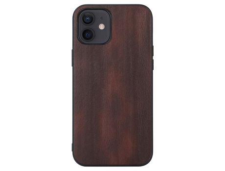 Funda TPU + PU botón fechado café por iPhone 12 mini 5.4