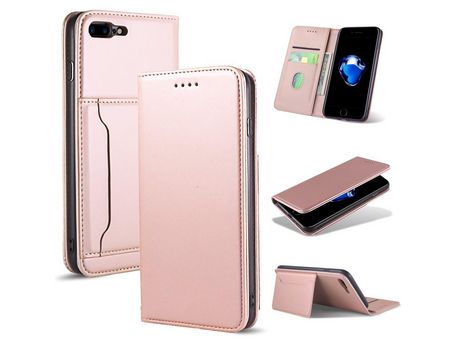 Carcasa PU con apoyo ouro rosa por Apple iPhone 8 Plus/7 Plus 5.5