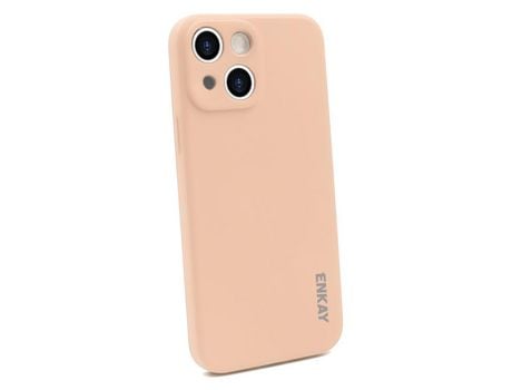 Funda silicone ENKAY cor sólida rosa claro Anti-lágrimas por iPhone 13 mini 5.4