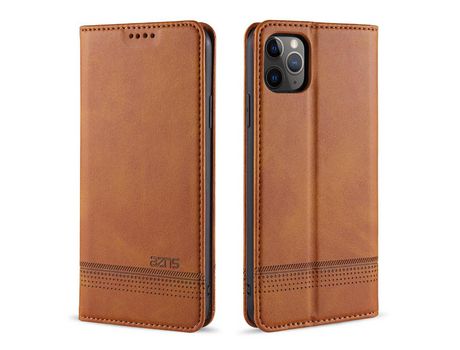Carcasa PU magnético absorbido marrom por Apple iPhone 12 Pro/iPhone 12 Max 6.1