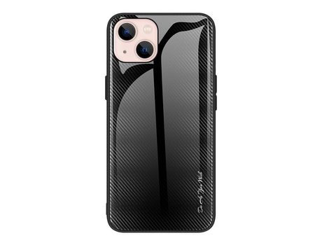 Funda TPU textura de fibra de carbono negro híbrido por iPhone 13 6.1