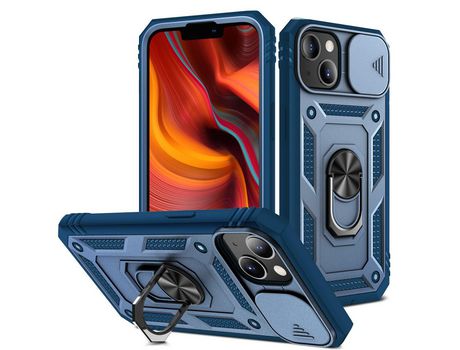 Funda TPU 3 en 1 con porta-tarjetas azul por iPhone 13 mini 5.4