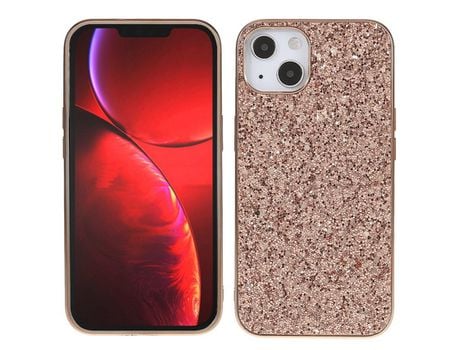 Funda TPU galvanizado luz de borda ouro rosa a prueba de choques por iPhone 13 mini 5.4