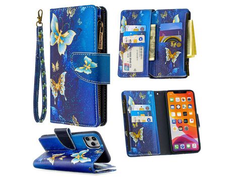 Carcasa PU estante de impresión patrón linda polilla por Apple iPhone 11 Pro Max 6.5
