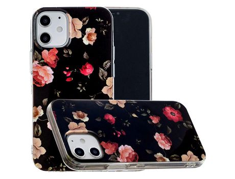 Carcasa TPU con patrón noctilucenty flores bonitas por Apple iPhone 12 5.4