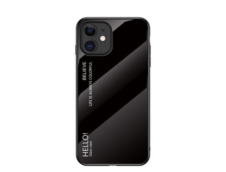 Carcasa TPU gradiente de color híbrido negro por Apple iPhone 12 5.4