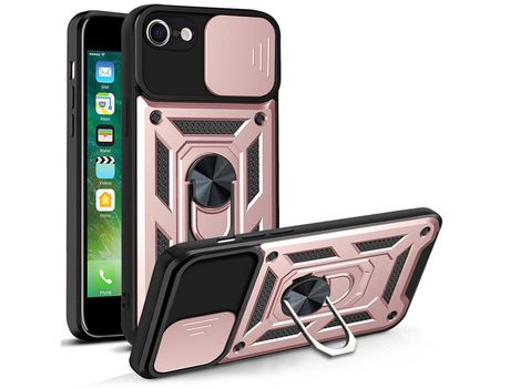 Funda TPU con suporte de anel ouro rosa por iPhone SE (2nd Gen)/7 4.7 /8 4.7