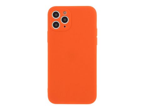 Carcasa silicona piel mate flexible naranja por Apple iPhone 11 Pro Max 6.5