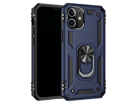Carcasa TPU armadura híbrido a prueba de choques con muleta azul por Apple iPhone 12 Mini