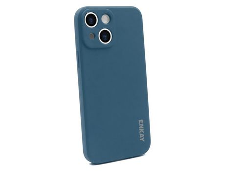 Funda silicone ENKAY cor sólida Anti-lágrimas azul escuro por iPhone 13 mini 5.4