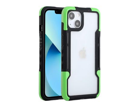 Funda TPU + acrílico antiqueda híbrido a prueba de choques negro/verde por iPhone 13 mini 5.4