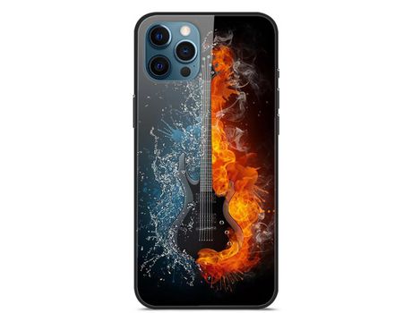 Funda TPU Anti-lágrimas Guitarra de fogo de gelo por iPhone 13 Pro 6.1