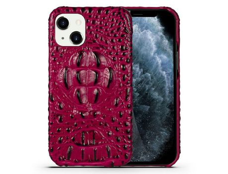 Funda TPU + couro genuino rojo antiderrapante por iPhone 13 mini 5.4