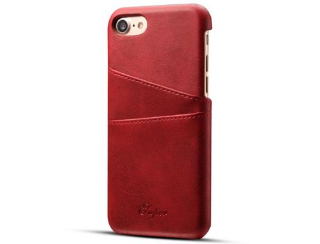 Funda TPU + PU super resistente Anti-lágrimas con slots de tarjeta rojo por iPhone SE (2nd Gen)/8 Plus 5.5 inch/7 4.7