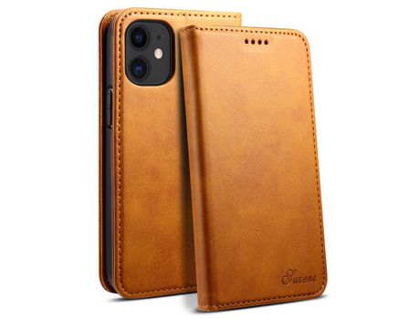 Funda PU absorción magnética con soporte caqui por iPhone 12 mini 5.4
