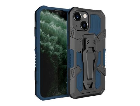 Funda TPU con suporte por clipes azul híbrido por iPhone 13 6.1