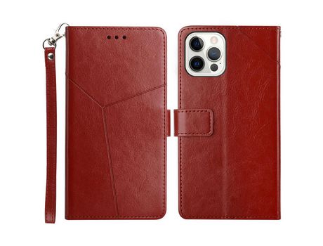 Funda PU con soporte vinho tinto por iPhone 12/12 Pro 6.1