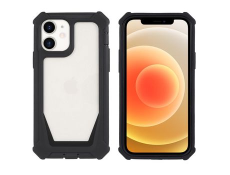 Funda TPU + acrílico recorte preciso desmontable 2 en 1 negro por iPhone 12 mini 5.4