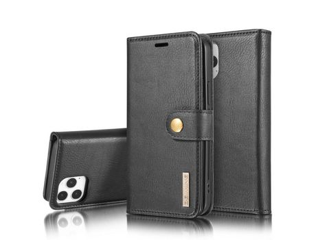 Carcasa PU + TPU destacável 2-in-1 división negro por Apple iPhone 12 Pro Max 6.7
