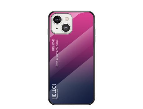 Funda TPU patrón gradiente resistente a arañas gradiente azul-púrpura híbrido por iPhone 13 6.1