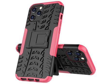 Carcasa TPU híbrido fresco pneu con muleta rosa por Apple iPhone 12 Pro Max 6.7