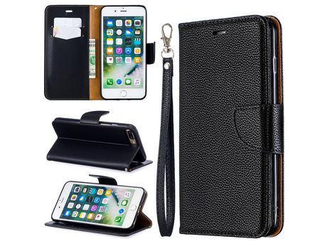 Carcasa PU negro por Apple iPhone 7 Plus/8 Plus