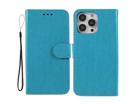 Funda PU magnético con soporte azul por iPhone 13 Pro 6.1