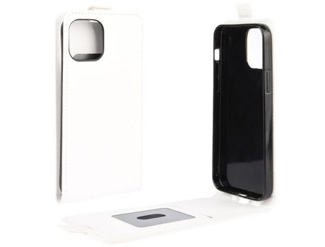 Carcasa PU caballo louco flip vertical branco por Apple iPhone 12 5.4