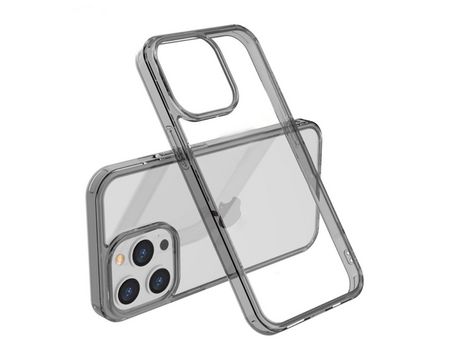 Funda TPU a prueba de choques anti-queda transparente negro por iPhone 13 Pro Max 6.7
