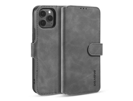 Carcasa PU estilo retro Gris por Apple iPhone 12 Max/Pro 6.1