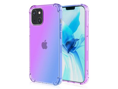 Funda TPU SNEAKY cor gradiente Anti-lágrimas púrpura/azul por iPhone 13 6.1