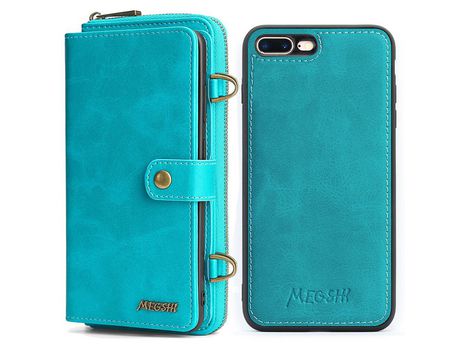 Funda PU Anti-lágrimas magnético a prueba de choques azul por iPhone 7 Plus/8 Plus