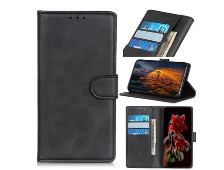 Carcasa PU magnético con apoyo negro por Apple iPhone 12 Max/12 Pro 6.1