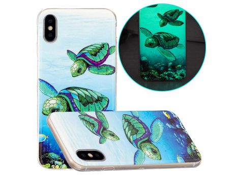 Funda TPU Anti-lágrimas tartaruga marinha noctilescente por iPhone X/XS 5.8