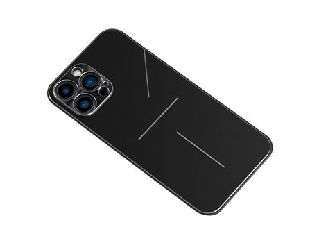 Funda TPU R-JUST patrón de três linhas a prueba de choques negro por iPhone 13 Pro Max 6.7