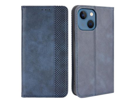 Funda PU + TPU magnético autoabsorbente con fundo azul por iPhone 13 6.1