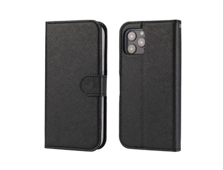 Carcasa PU + TPU destacável piel transversal negro por Apple iPhone 12 Max/12 Pro 6.1