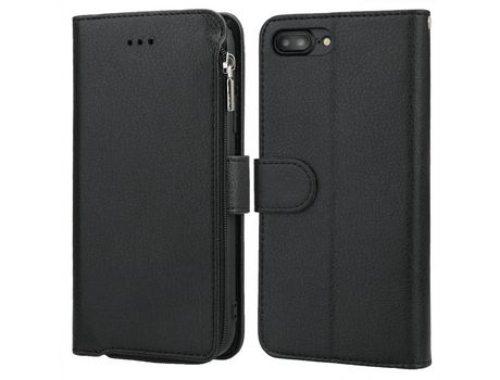 Carcasa PU estante de microfibra negro por Apple iPhone 7/8/SE (2nd Gen)