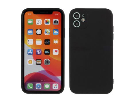 Carcasa TPU color mate pura flexible negro por Apple iPhone 11 6.1