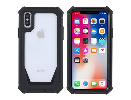 Funda TPU + acrílico a prueba de choques desmontable 2 en 1 negro por iPhone XS Max 6.5