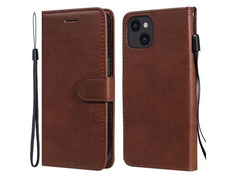 Funda PU + TPU con porta-tarjetas y bandolera marrón por iPhone 13 6.1