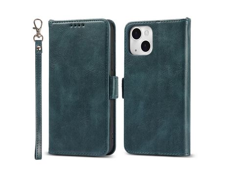 Funda PU + TPU Cerrar magnético Anti-lágrimas cuadra RFID azul por iPhone 13 6.1
