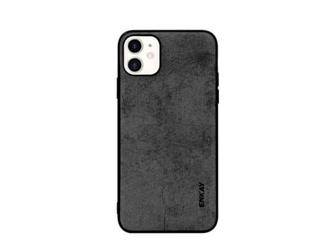 Carcasa TPU + PU textura pantalla negro por Apple iPhone 11 6.1