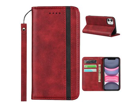 Carcasa PU Projeto con apoyo rojo por Apple iPhone 11 6.1