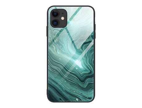 Carcasa TPU piel de mármol fluxo verde por Apple iPhone 12 Pro/12 Max 6.1