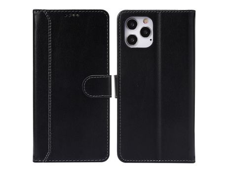Funda PU + TPU con suporte negro por iPhone 13 Pro Max 6.7