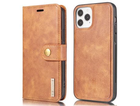 Funda PU DG.MING desmontable 2 en 1 marrón por iPhone 13 mini 5.4
