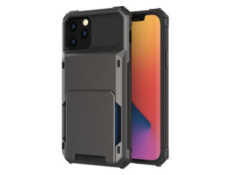 Funda TPU con porta-tarjetas con aba híbrida anti-queda preta por iPhone 13 mini 5.4